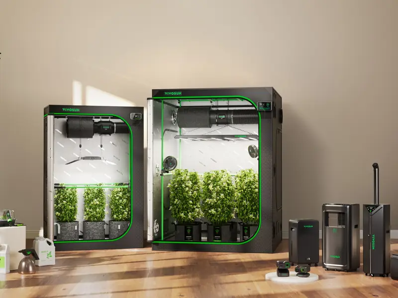 VIVOSUN grow tents in a grow room